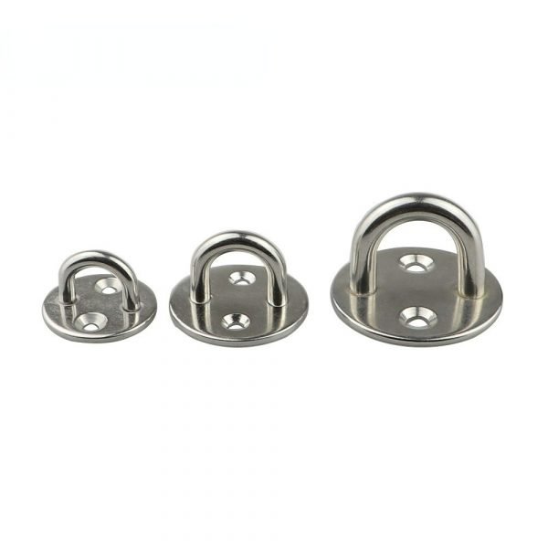 316 Stainless Steel Ceiling Hooks Pad Eyes Plate Round Shape - Image 5