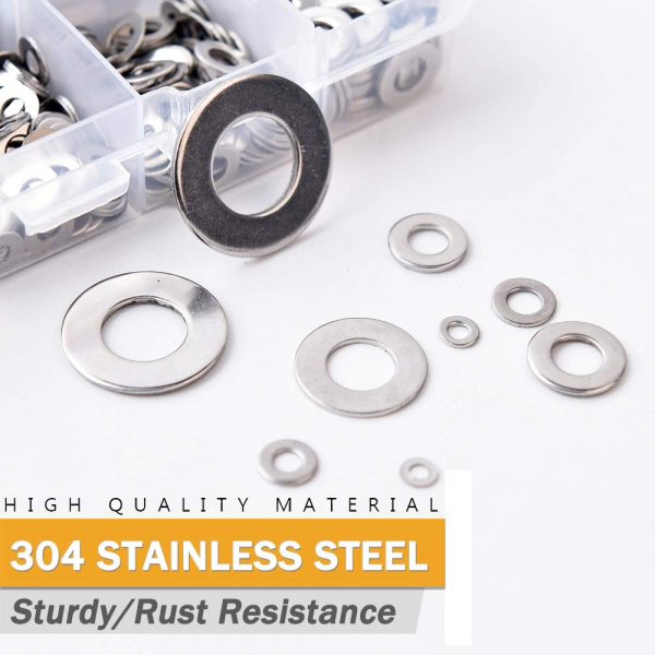 Stainless Steel Flat Washers Assortment 684pcs - Image 4