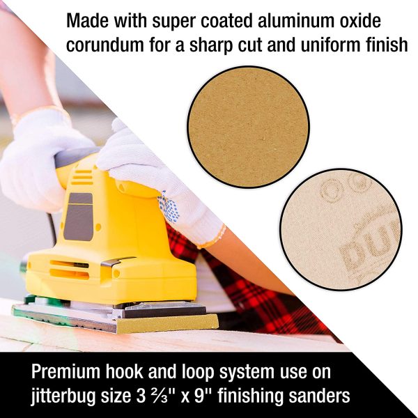 Woodwork Gold Sandpaper Sheets 80Pcs 80#-800# - Image 4