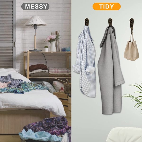 30PCS Coat Hooks | Robe Hooks | Wall Mount Hooks with Screws - Image 6