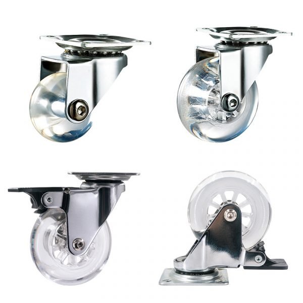 4 Pack Swivel Caster Wheels for Furniture 1.5"-3", 500-800lbs
