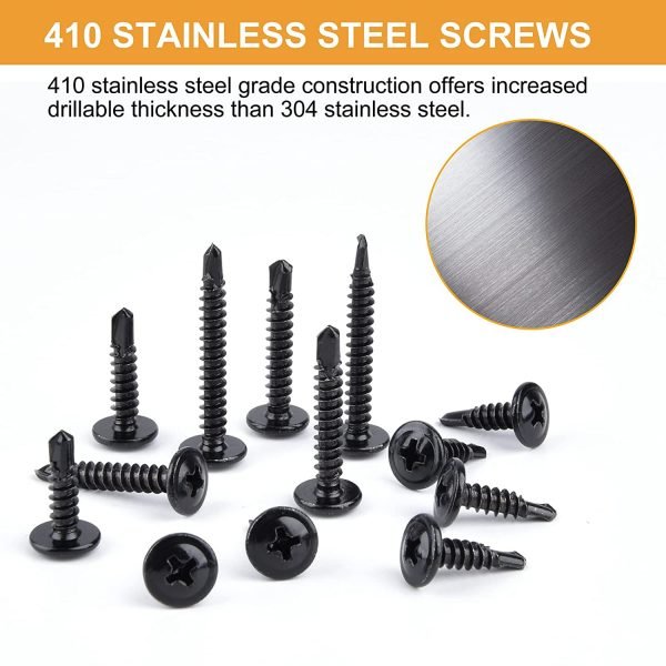 190PCS Assorted Size Self Tapping Sheet Metal Screws Set - Image 4