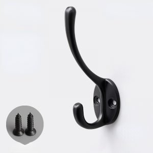 20 Packs Coat Hooks Wall Mounted - Black