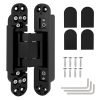 2 Packs Hidden Door Hinges 4.3"-6.5"(Black/Silver/Gold/Grey/Cyan)