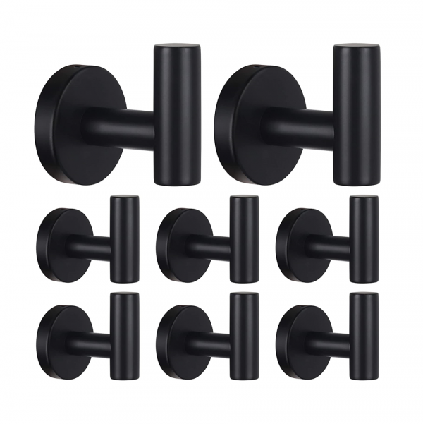8 Packs Towel Hooks Bathroom Coat Hook - Image 6