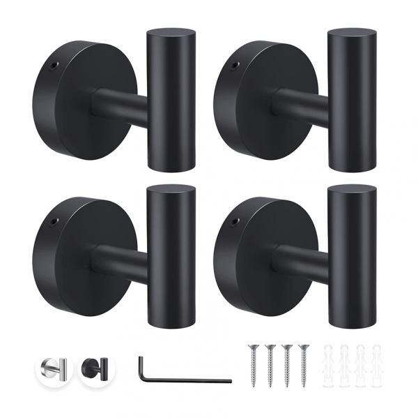 8 Packs Towel Hooks Bathroom Coat Hook - Image 5