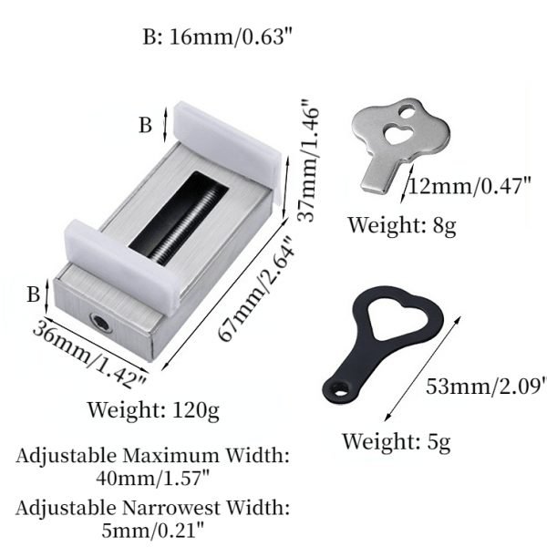 4 Pcs Sliding Security Windows Locks With Key - Image 8