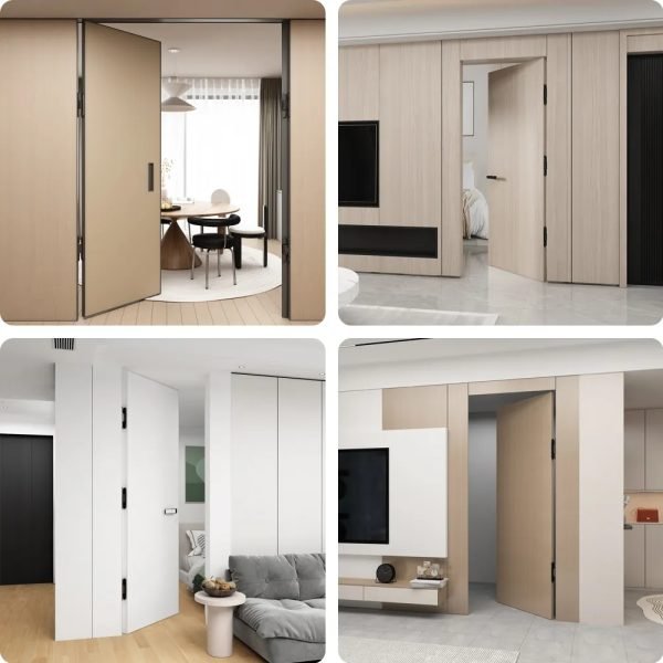 2 Packs Hidden Door Hinges 4.3"-6.5"(Black/Silver/Gold/Grey/Cyan) - Image 6