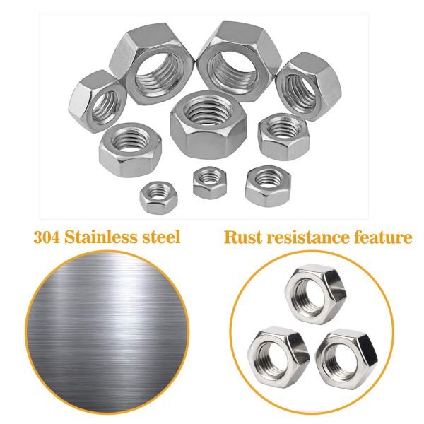 315Pcs Stainless Steel Hex Nuts Assortment Kit - Image 4