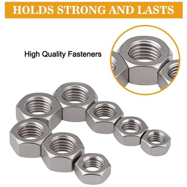 315Pcs Stainless Steel Hex Nuts Assortment Kit - Image 5