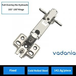 2 PCS 165°-175° Cabinet Soft Close Hinges - No Hydraulic, Full Overlay