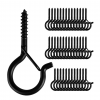 100PCS Q Hooks Screw Hooks with Buckle