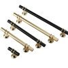 7-30 Packs Modern Zinc Alloy Black Golden/Gloden Door Handles
