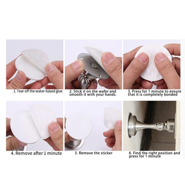 2 Packs Choice of Drilled or No Drilled Door Stopper - Image 4