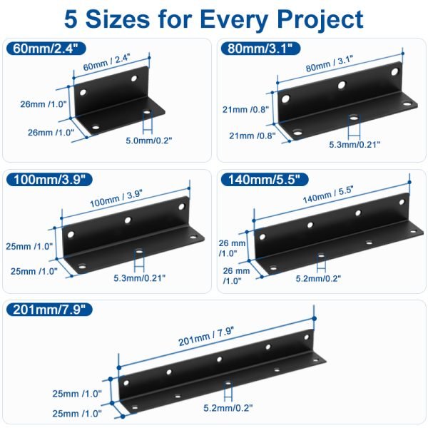 Heavy Duty Stainless Steel Corner Brackets, L Brackets (8-20 Pack) - Image 3
