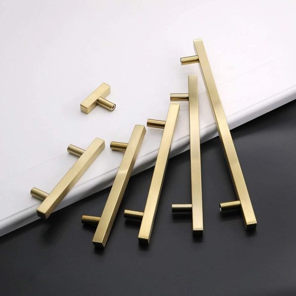 5-10 Pcs Brushed Brass Cabinet Drawer Pulls, Multi-size optional - Image 4