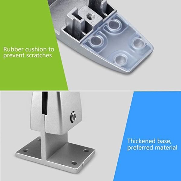 4-Pack T-shape Desk Partition Support Brackets Clips - Image 2