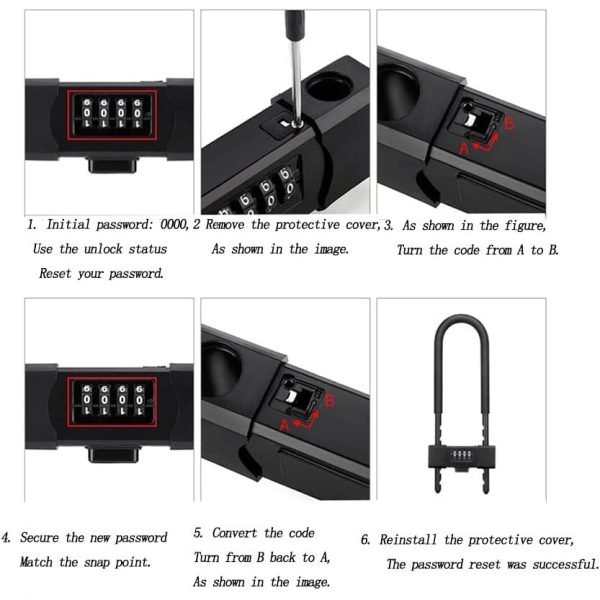 1 Pack Lengthened U-shaped Password Lock - Image 5