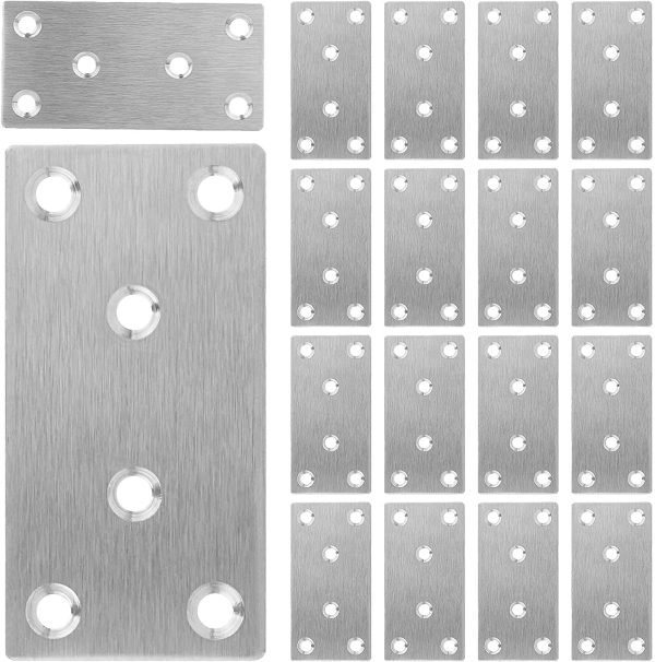 20Pcs Stainless Steel Mending Bracket Plate, Heavy Duty