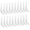 20-Pack Shelf Brackets White, Metal L Brackets for Shelves