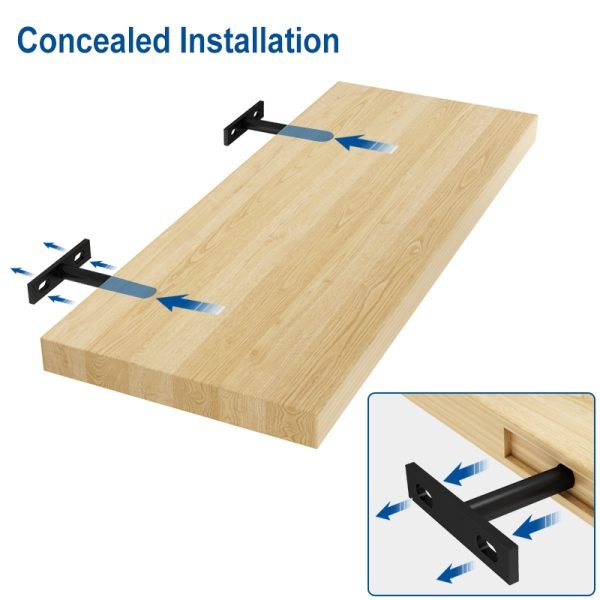 12-Pack Solid Steel Floating Shelf Brackets, Wall Shelf - Image 5