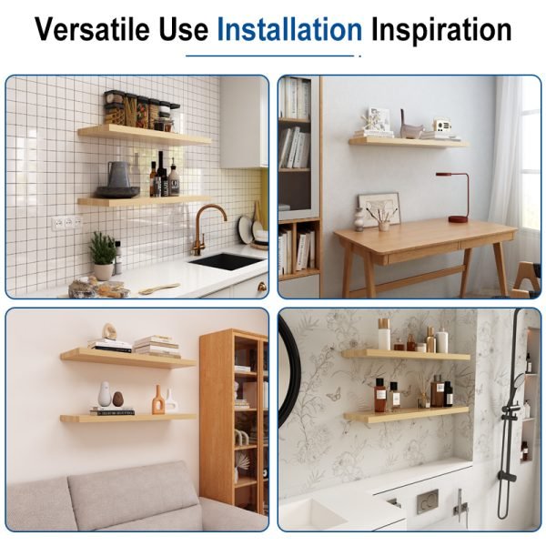 12-Pack Solid Steel Floating Shelf Brackets, Wall Shelf - Image 6