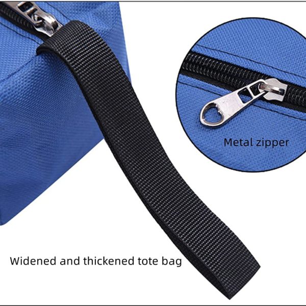 6 Packs Multipurpose Zippered Tote Bags, Available in 7 Colors - Image 5