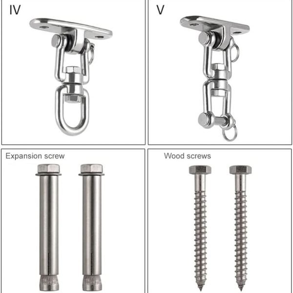 2 Pieces Hook up Rotary Swing Fixed Plate - Image 3