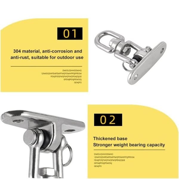 2 Pieces Hook up Rotary Swing Fixed Plate - Image 7