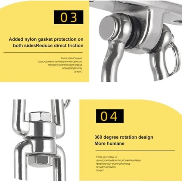 2 Pieces Hook up Rotary Swing Fixed Plate - Image 6