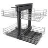 Magic of Pull Out Blind Corner Kitchen Organizer, 2 Tiers