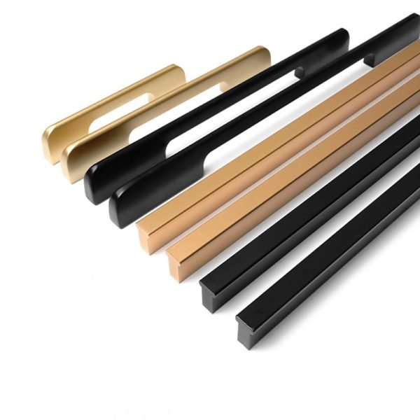 4 Packs Long Gold Black Cabinet Handles Pulls - Image 2