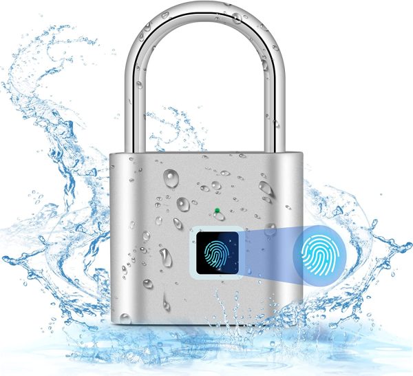 3 PCS Fingerprin Waterproof Keyless Anti-Theft Padlock - Image 3