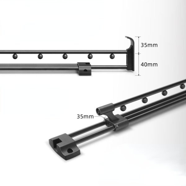 10"-20"/250mm-500mm Extendable Pull Out Closet Rod - Image 5