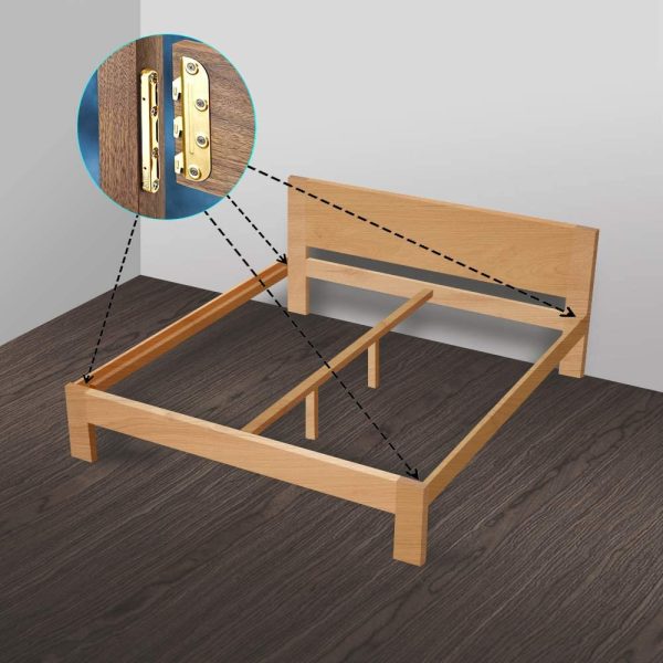 8-Pcs Surface Mounted Bed Rail Brackets - Image 4