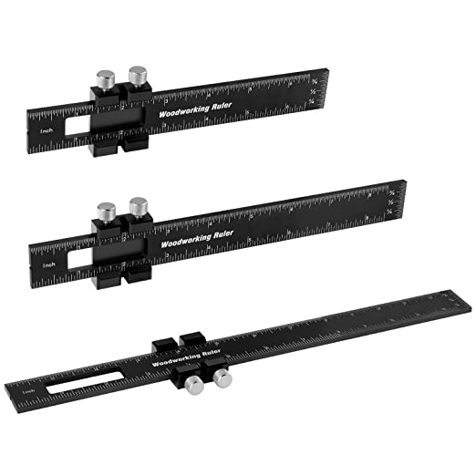3Pcs Woodworking T Track Ruler