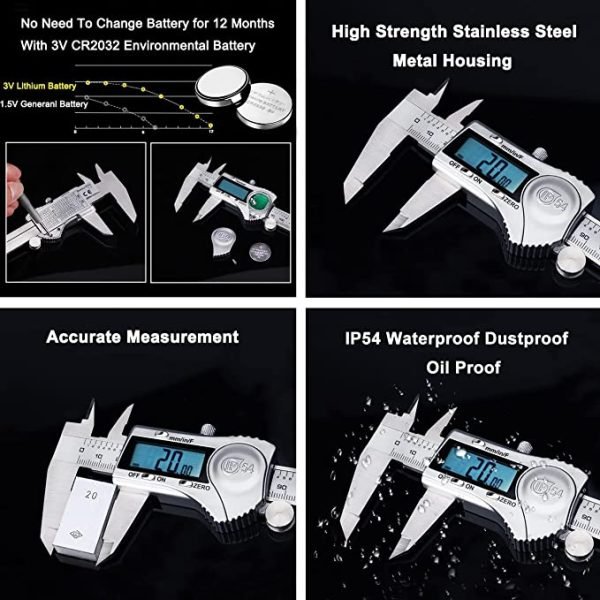 Electronic Micrometer Caliper with LCD Screen, 3 measuring ranges available - Image 6