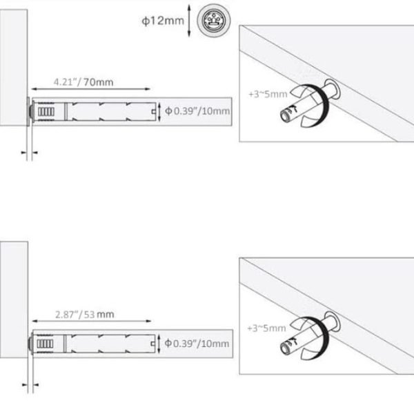 15Pcs Pop-up Door Lock Cabinet Magnet Latch - Image 3