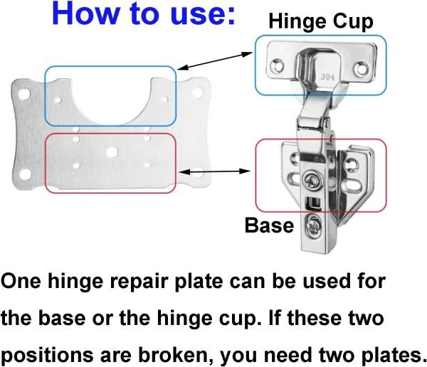 Hinges Repair Fixing Plates - Image 2