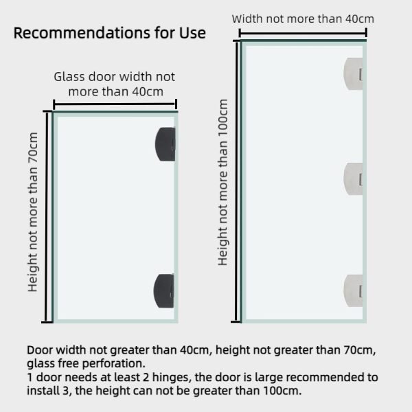 8Pcs Glass Door Zinc Alloy Hinge - Image 5