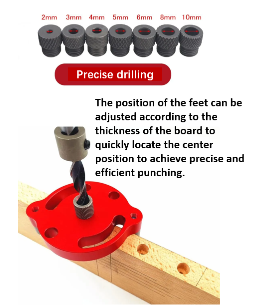Hole Drill Locator with 2/3/4/5/6/8/10mm sleeve - Image 4