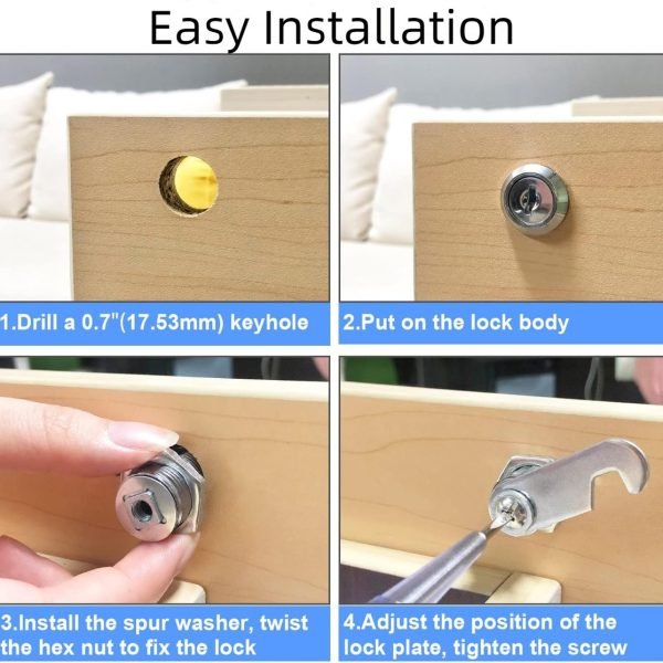 6Pcs Cabinet Cam Locks - Image 6