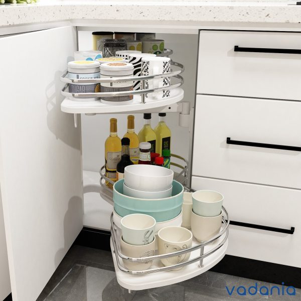 2 Tiers Swing Tray Blind Corner Organizer for 32"/800mm Cabinet - Image 8