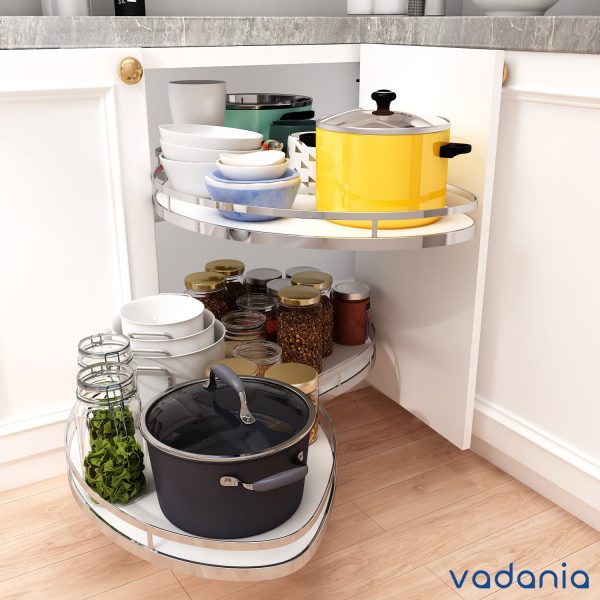 2 Tiers Swing Tray Blind Corner Organizer for 36"/900mm Cabinet - Image 2
