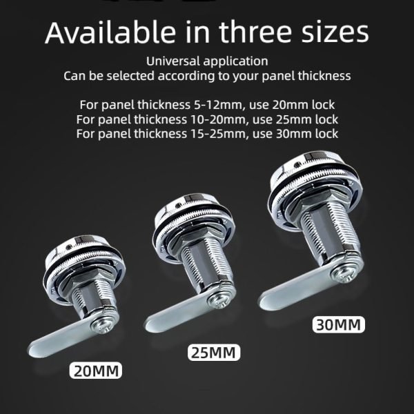 4Pcs Combination Cam Lock,Zinc alloy + plastic - Image 3