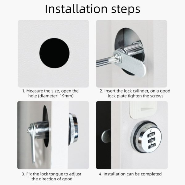 4Pcs Combination Cam Lock,Zinc alloy + steel - Image 8