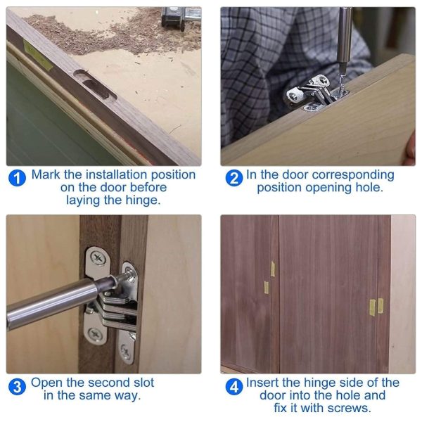 180 Degree Hidden Door Hinges 1.7”-5.5” - Image 6