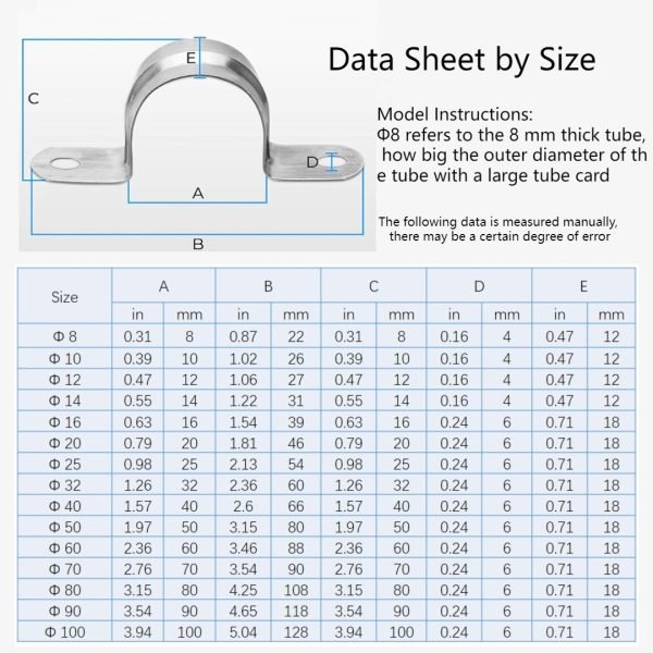 Stainless Steel Rigid Pipe Strap - Image 5