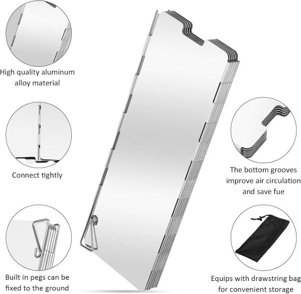 4 Packs 8-10 Plates Camp Stove Windscreen - Image 3