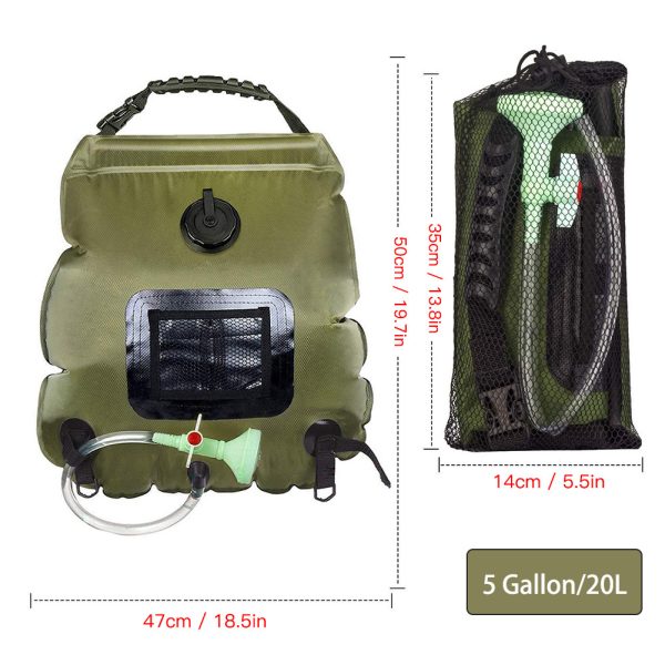 1 Set 5L Solar Portable Shower Bag - Image 3